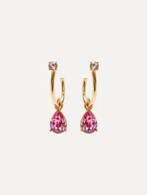 Hoop & Pear Drop Earrings