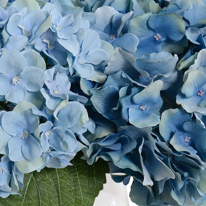 Hydrangea Arrangement in Glass 14"H
