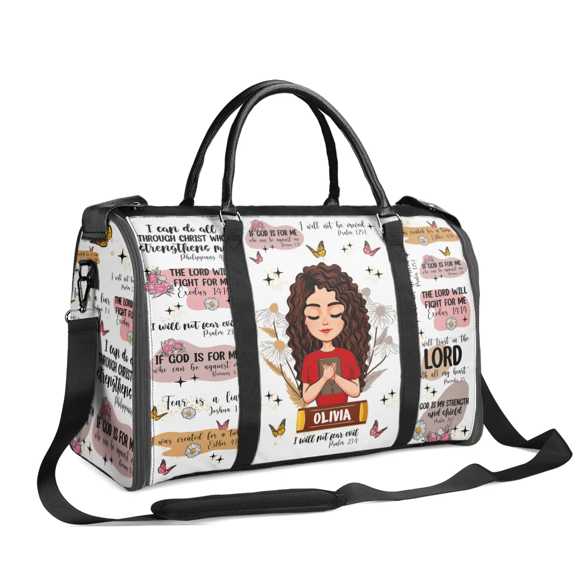 I Will Trust In The Lord - Personalized Leather Duffle Bag SBDFLHA1208D