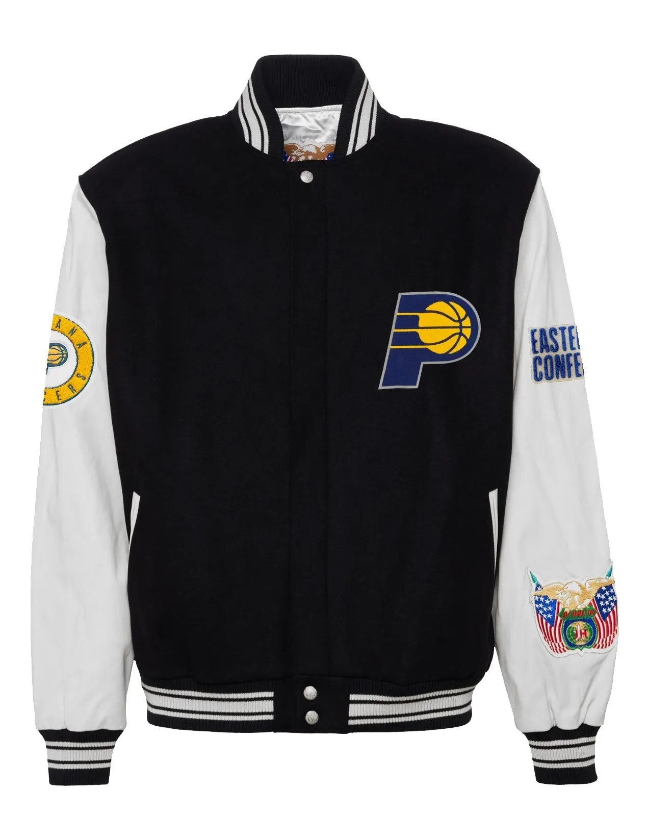INDIANA PACERS WOOL & LEATHER VARSITY JACKET Black / White