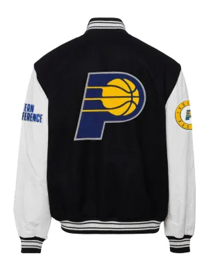 INDIANA PACERS WOOL & LEATHER VARSITY JACKET Black / White