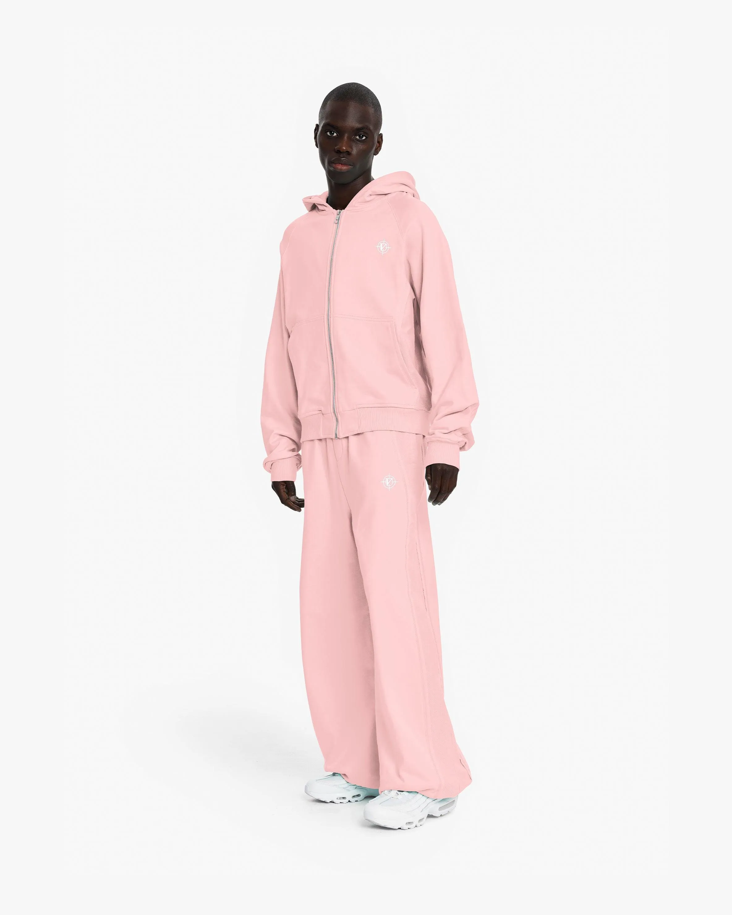 INSIDE OUT ZIP HOODIE PINK