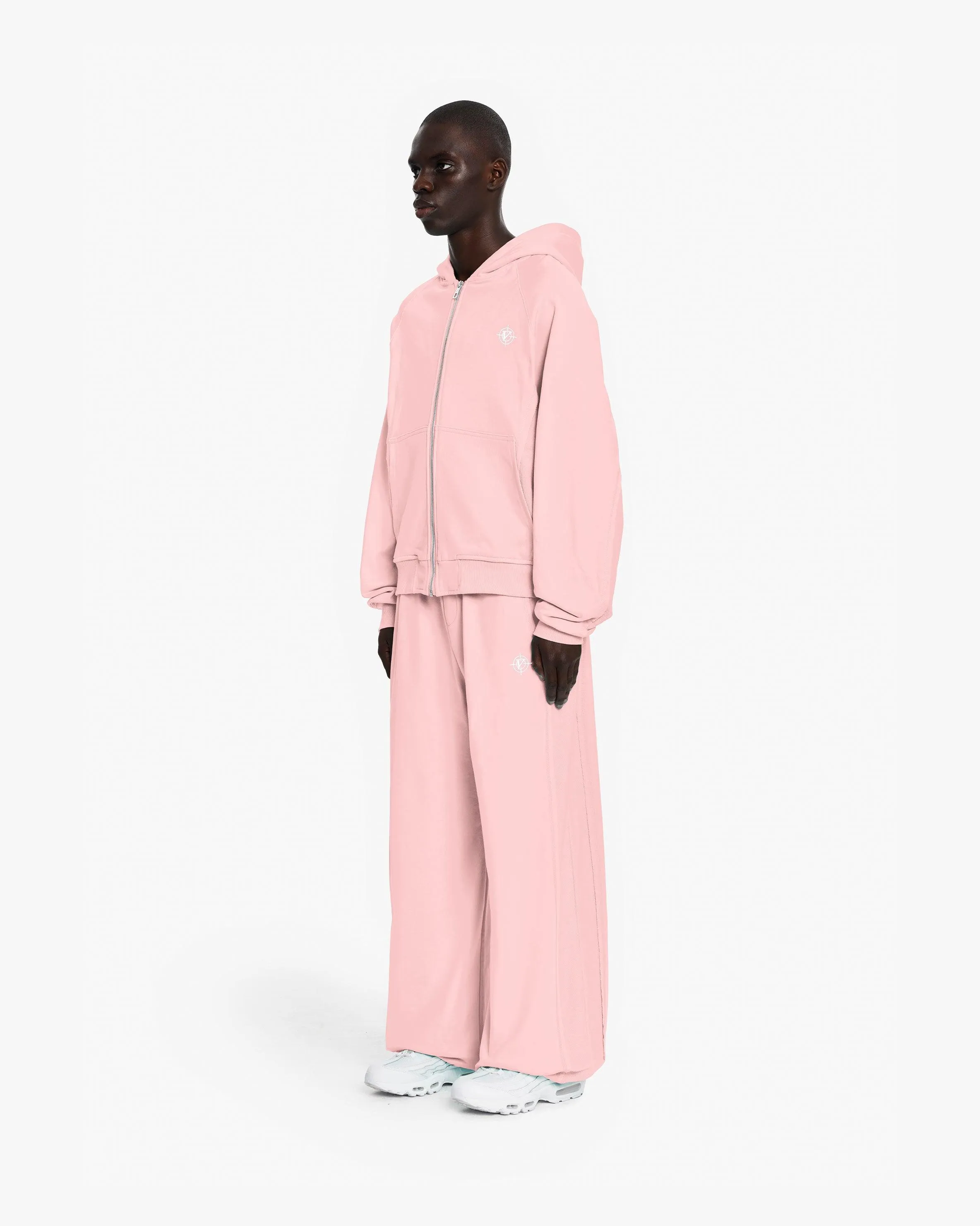 INSIDE OUT ZIP HOODIE PINK