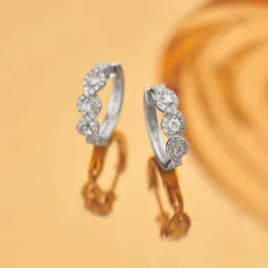 Intertwined Rope Diamond Hoops