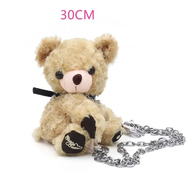 Kawaii 9-12" Kawaii Teddy Bear Plush Backpack - Kawaii Bag