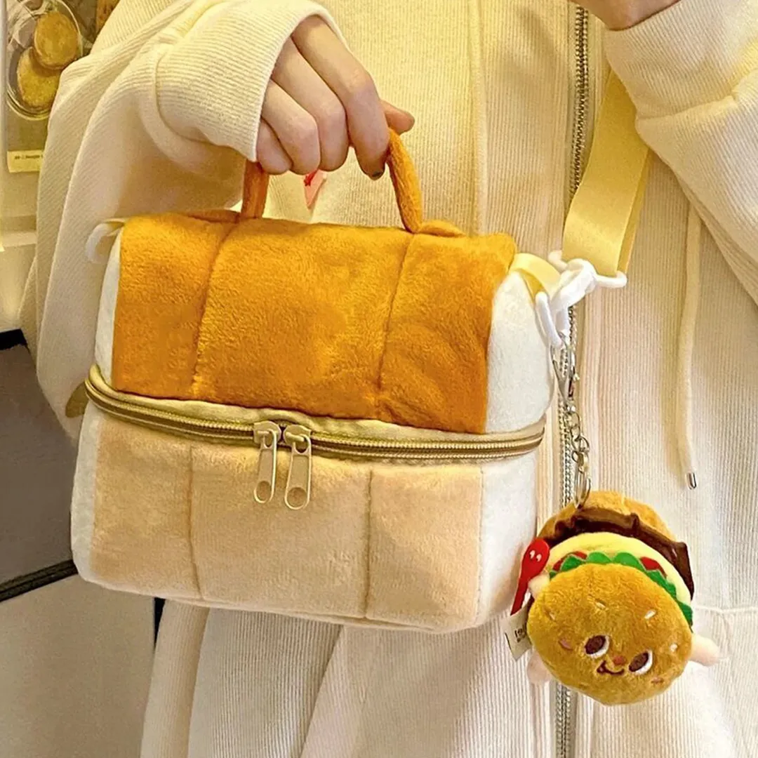 Kawaii Baked Bread Plush Backpack - Kawaii Bag