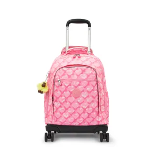 Kipling New Zea Adorable Hearts Large Wheeled Backpack  I4674-1NB