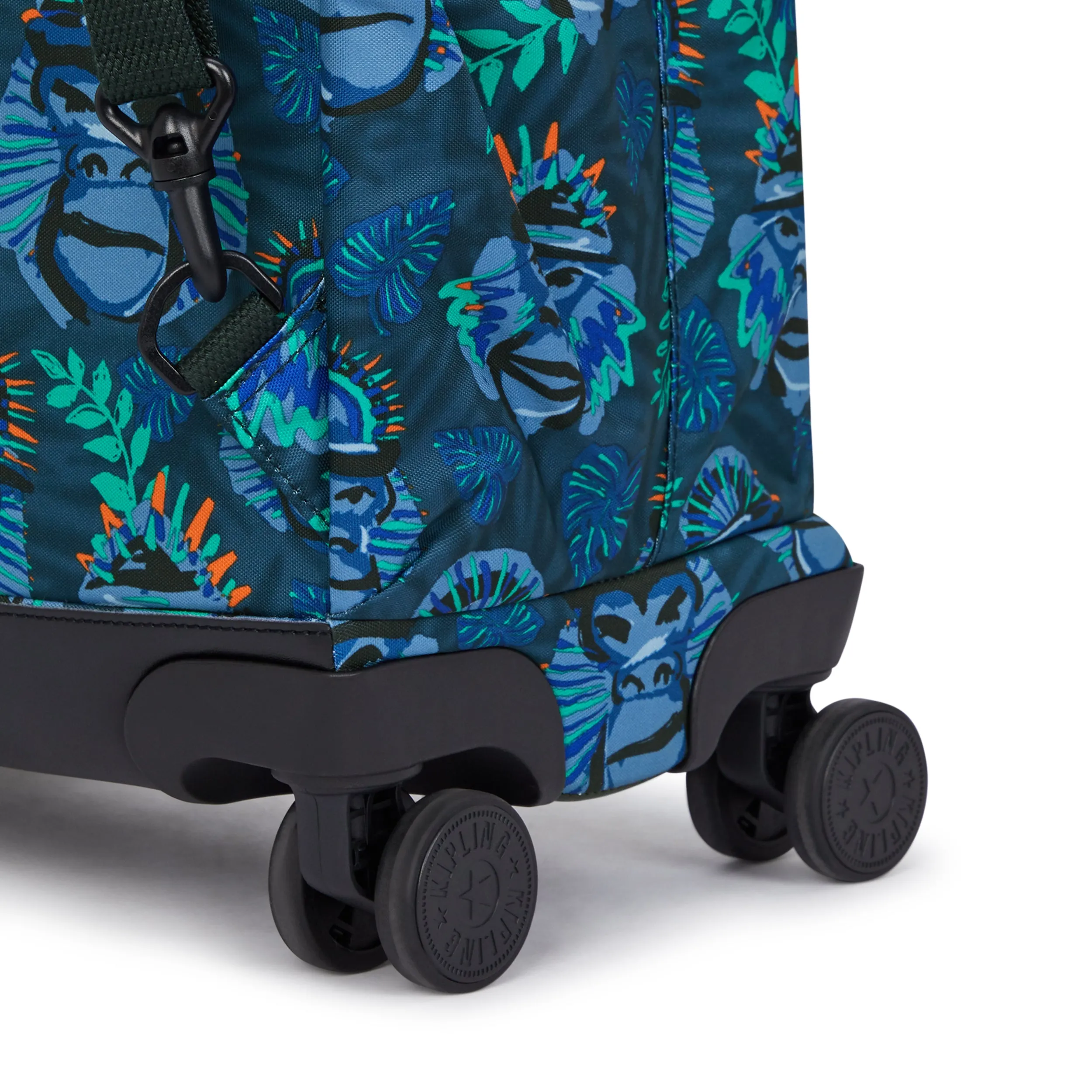 Kipling New Zea Blue Monkey Fun Large Wheeled Backpack C2I4674-8HJ
