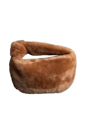 Knotted Shearling Mini Handbag