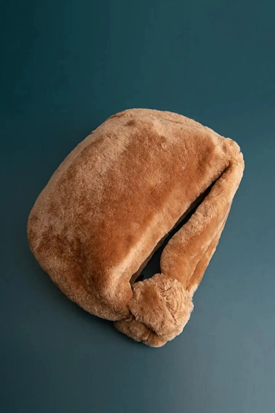 Knotted Shearling Mini Handbag