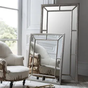 Lanus Pewter Finish Wide Panelled Mirror Large 790x1575mm