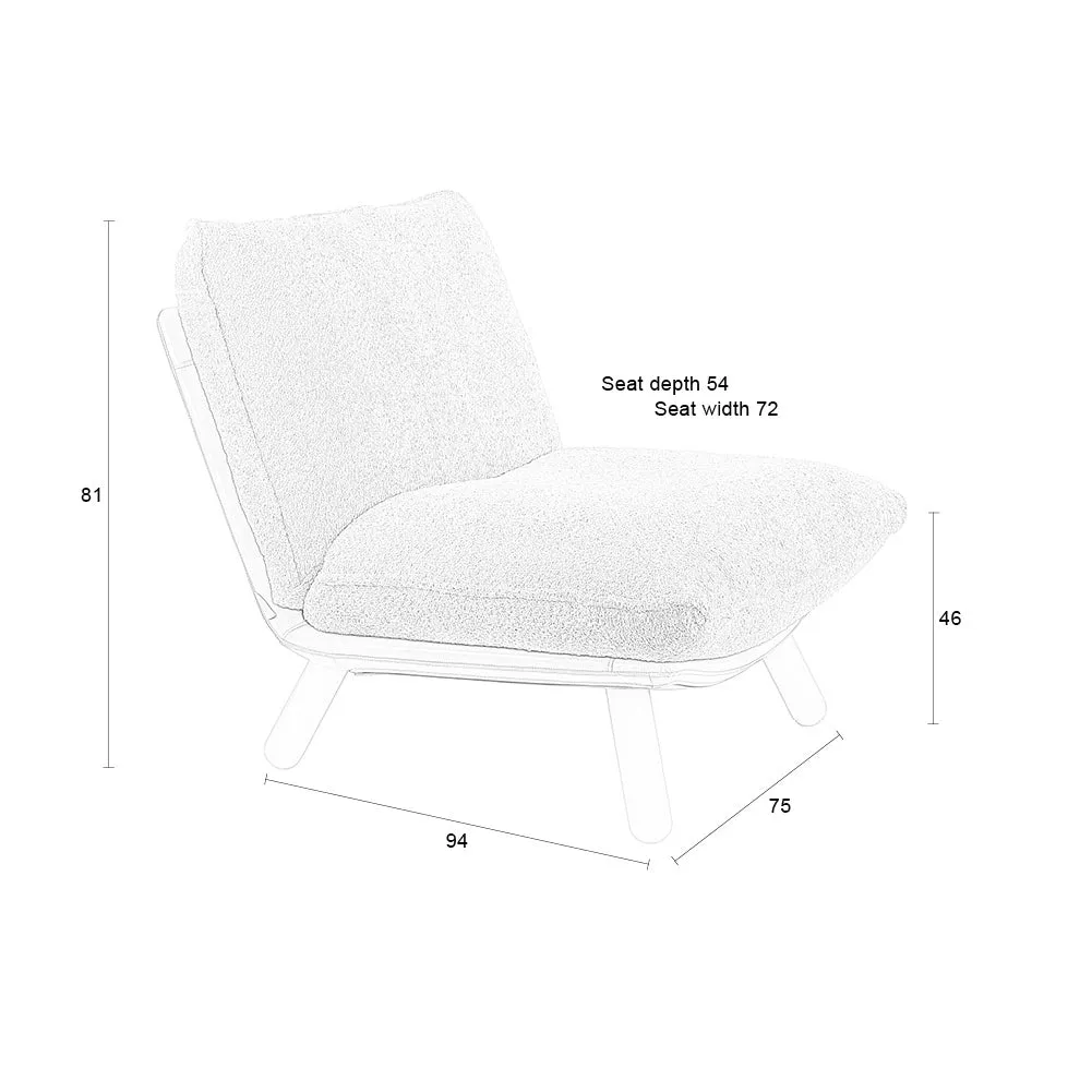 Lazy Sack Soft Beige Teddy Lounge Chair