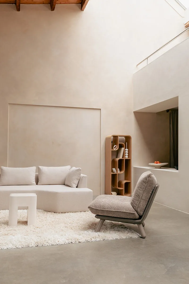 Lazy Sack Soft Beige Teddy Lounge Chair