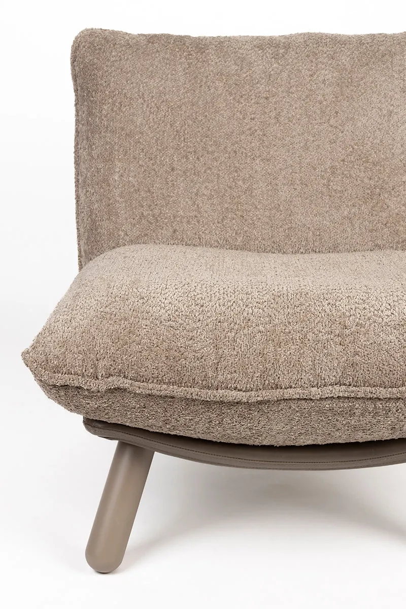 Lazy Sack Soft Beige Teddy Lounge Chair