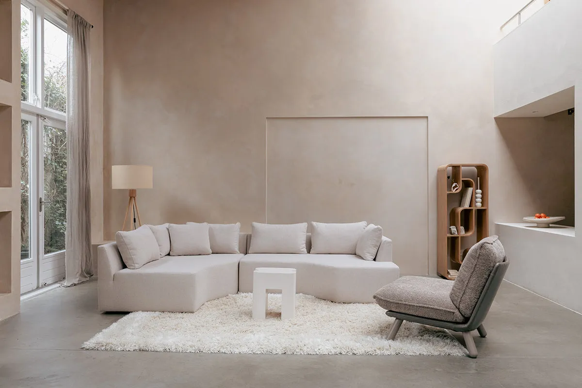 Lazy Sack Soft Beige Teddy Lounge Chair
