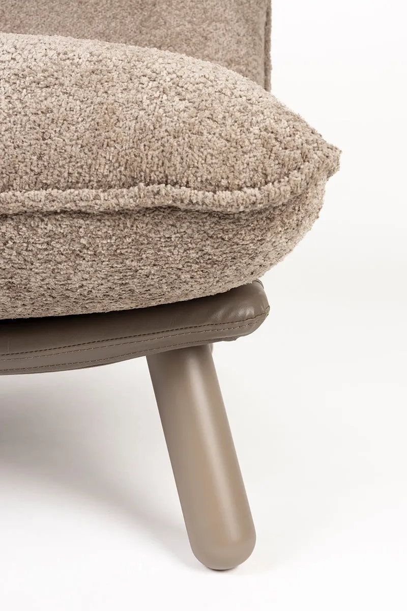 Lazy Sack Soft Beige Teddy Lounge Chair