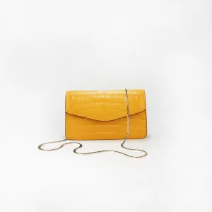 Le Clutch in Yellow Croc