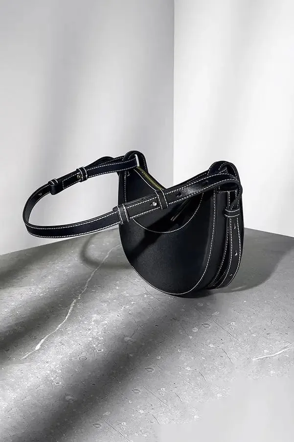 Leather Saddle Shoulder Bag