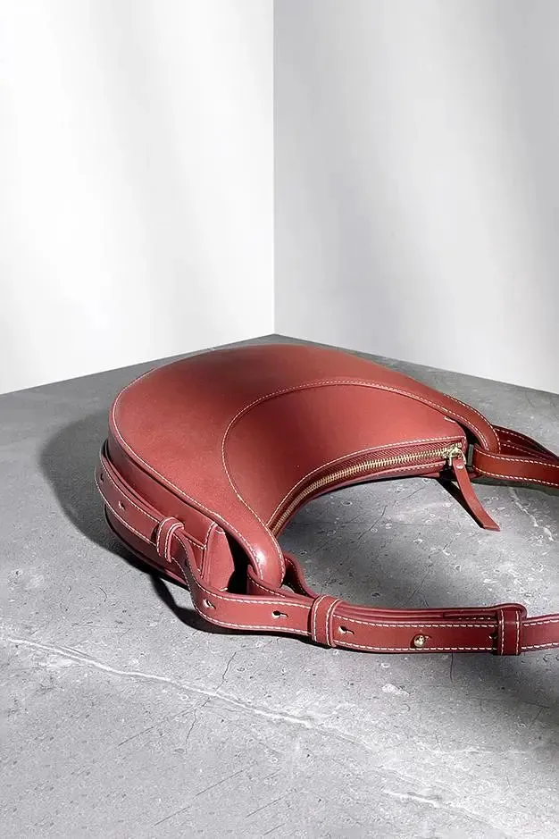 Leather Saddle Shoulder Bag