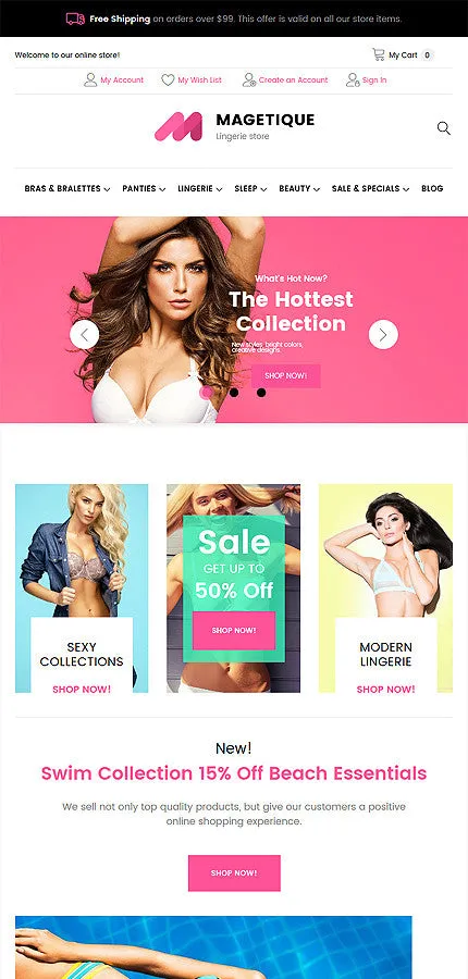 Lingerie Magento Website Design