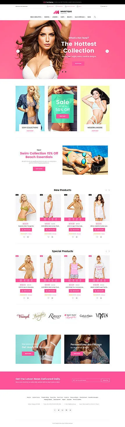 Lingerie Magento Website Design