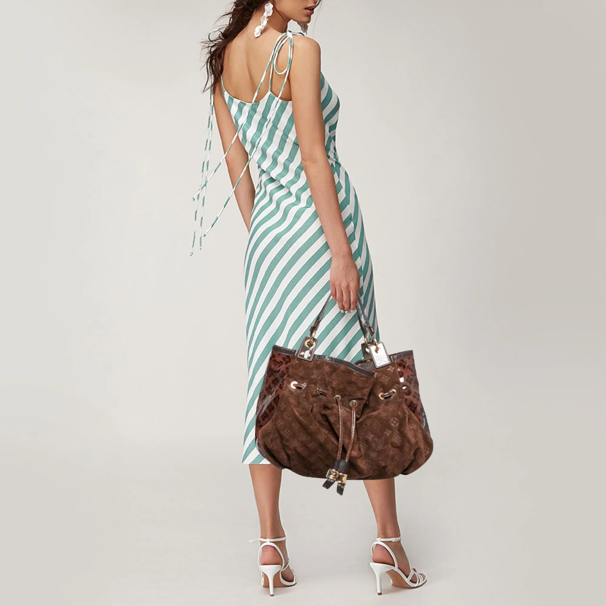 Louis Vuitton Espresso Monogram Suede Limited Edition Irene Bag