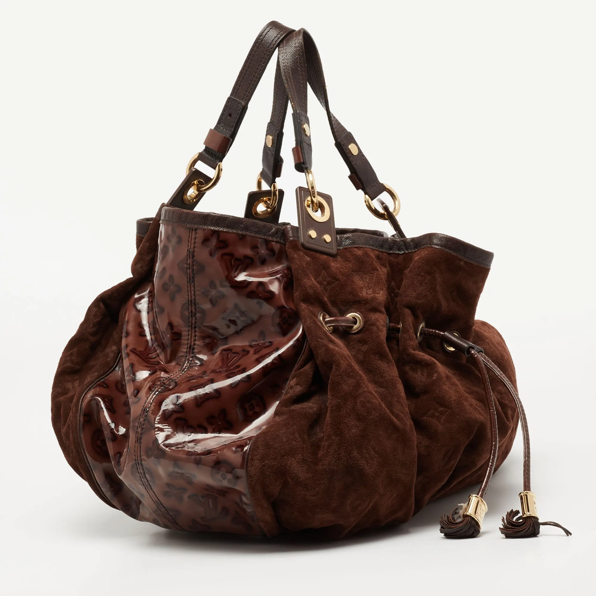 Louis Vuitton Espresso Monogram Suede Limited Edition Irene Bag