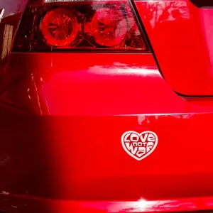 Love Not War Bumper Sticker