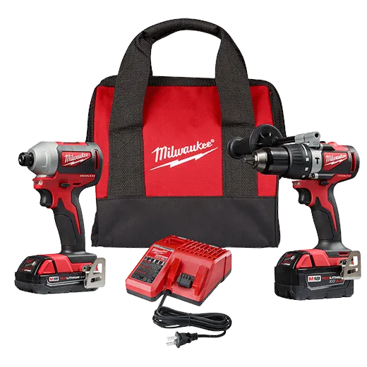 M18 Brushless 2-tool Combo Kit, Hammer Drill/impact Driver