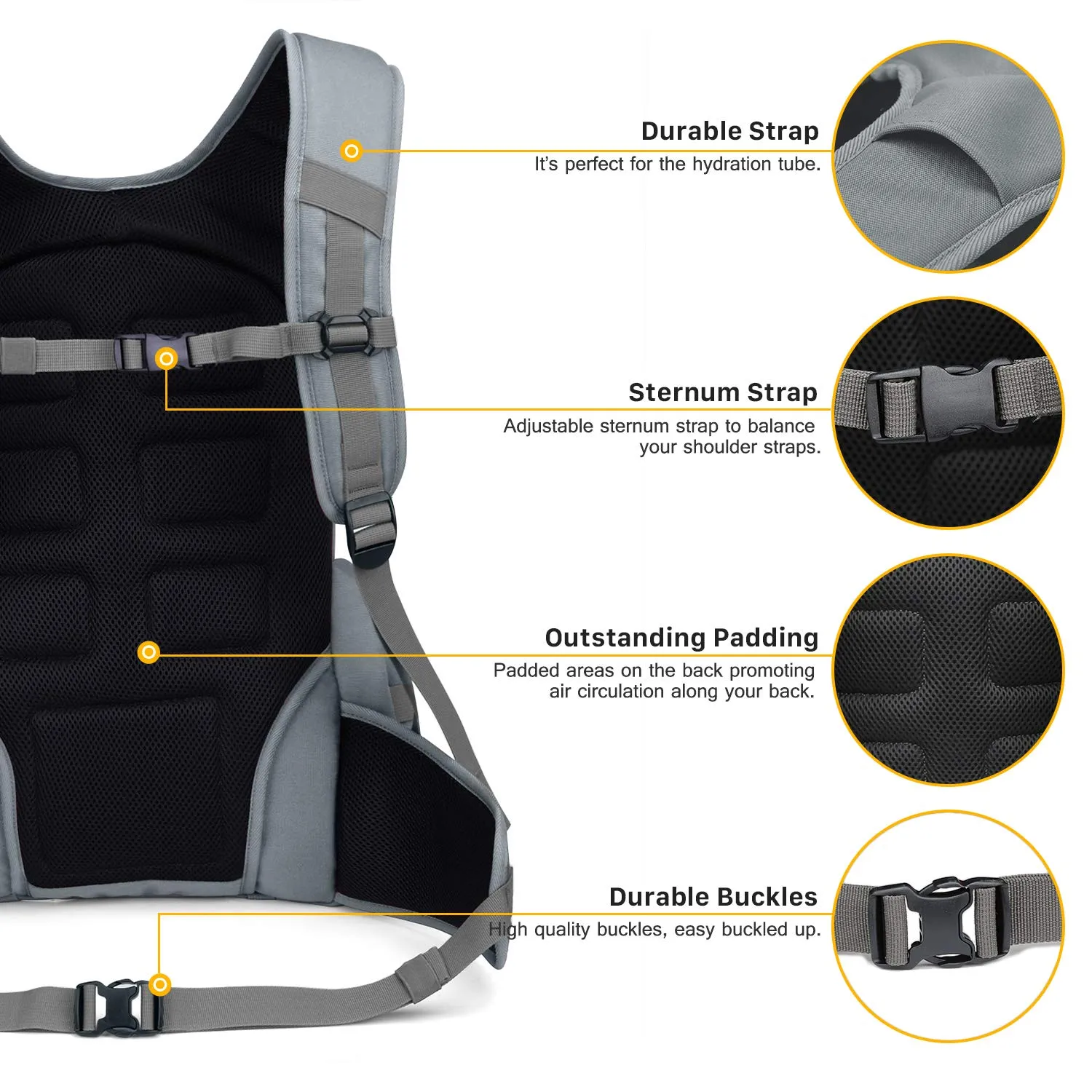 Mardingtop 35L Tactical Backpacks Molle Hiking daypacks for Camping Hiking Military Traveling Gray-35L