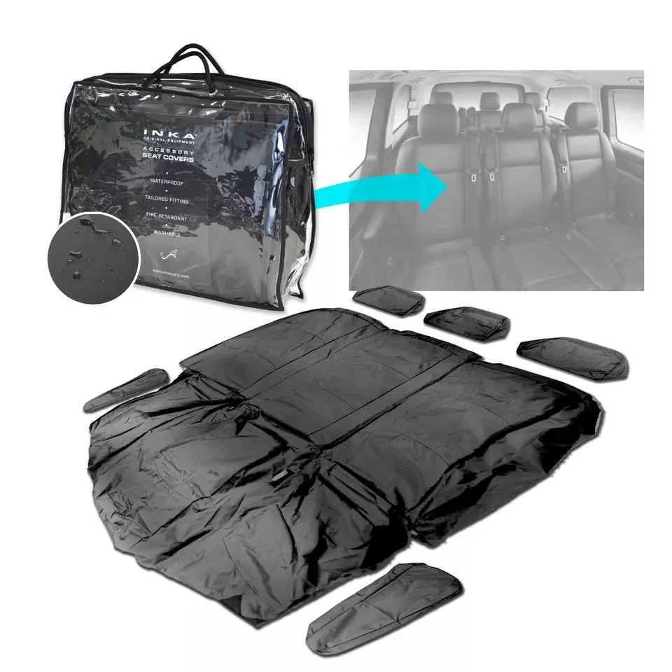 Mercedes Benz Vito V Class W639 2nd & 3rd Row Triple Waterproof Seat Cover Black