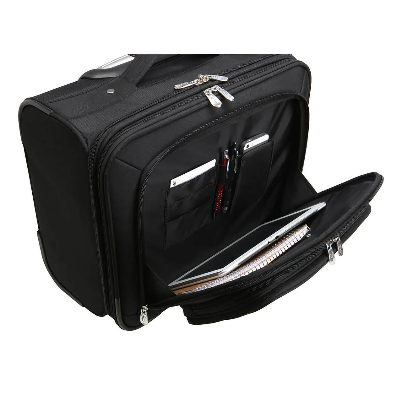Milwaukee Brewers 14" Black Wheeled Laptop Overnighter