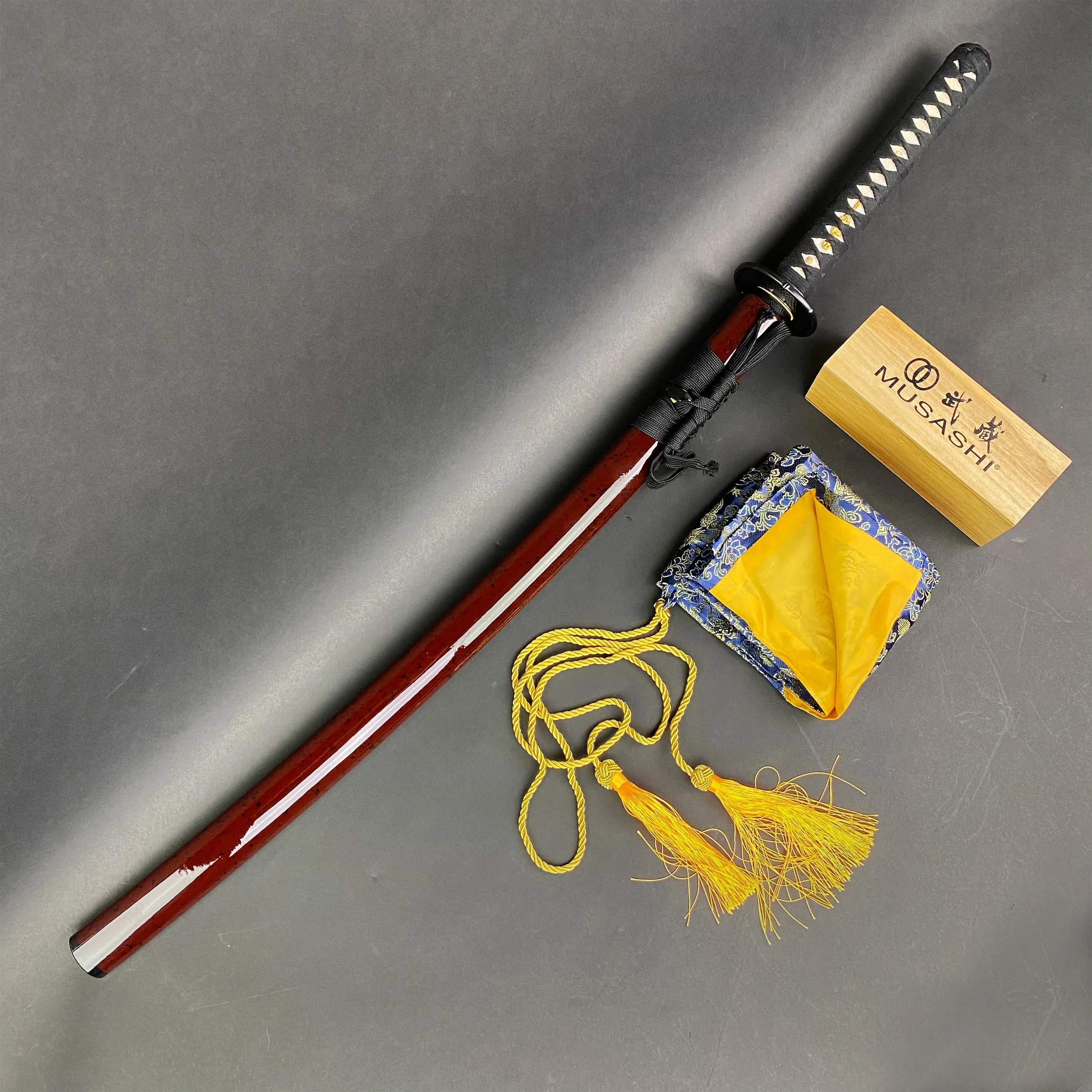 Musashi Igusa Omote Katana - Burgundy