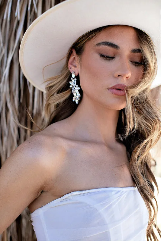 NEW!! Crystal Cluster Drop Earring