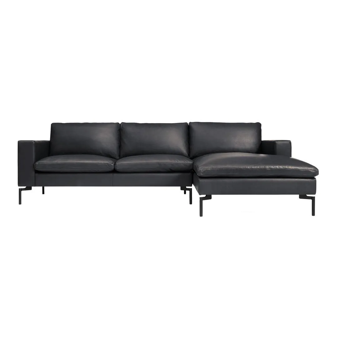 New Standard Leather Sofa with Right Arm Chaise