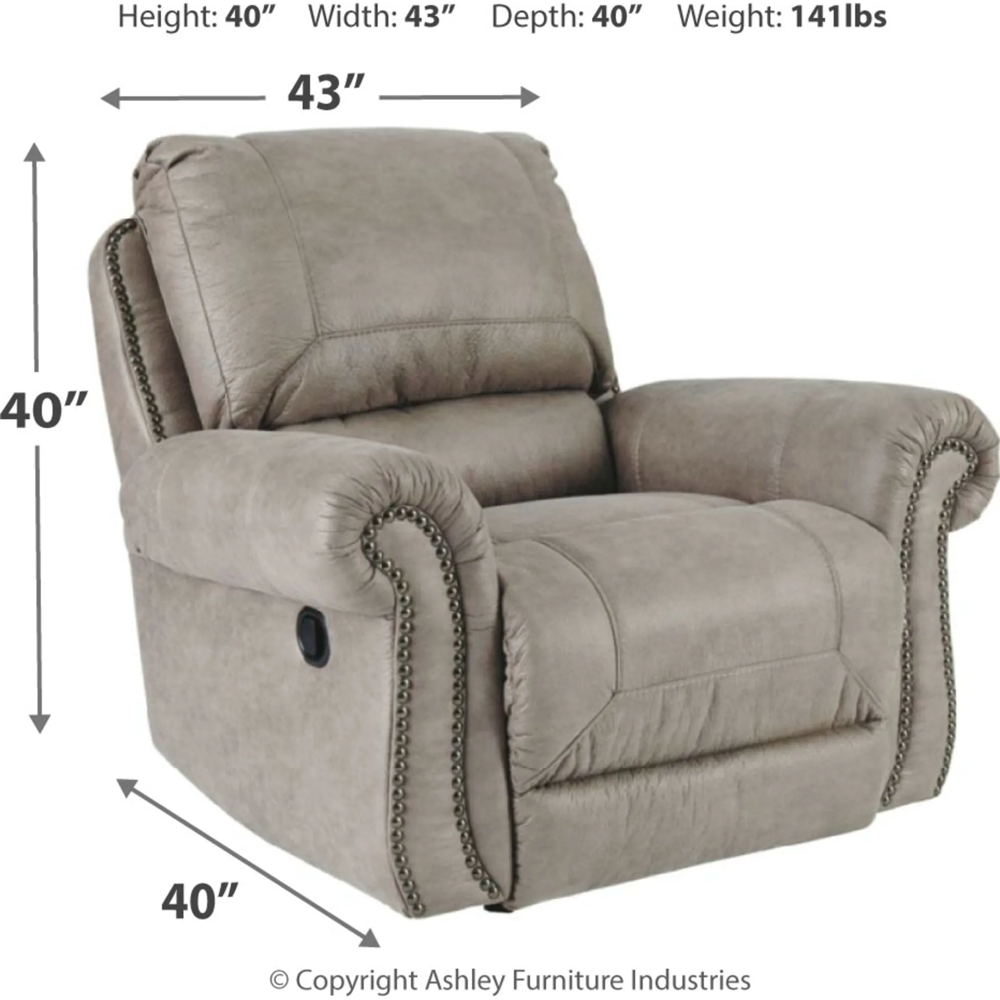 Olsberg Rocker Recliner - Steel
