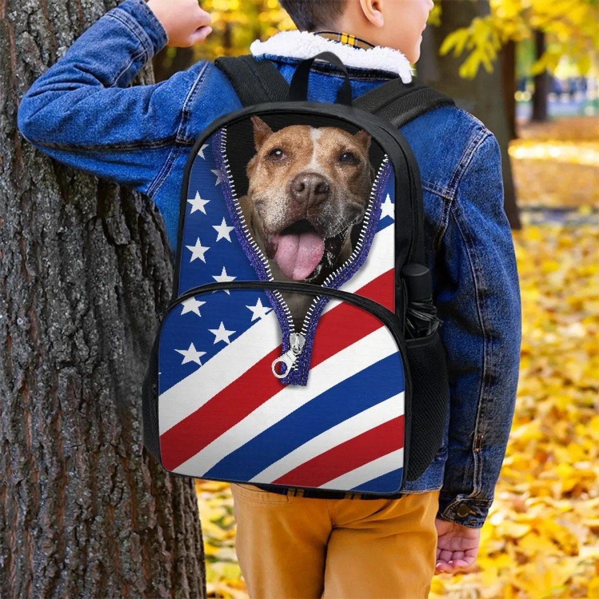 One Piece Dropshipping NEWn Pattern Printing One Piece Minimum Order  Hot Sale Double Layer 17-Inch Student Schoolbag