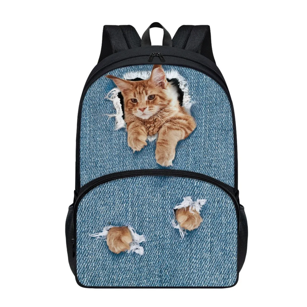 One Piece Dropshipping NEWn Pattern Printing One Piece Minimum Order  Hot Sale Double Layer 17-Inch Student Schoolbag