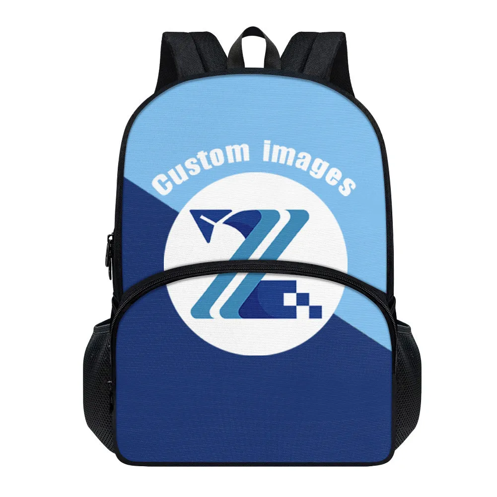 One Piece Dropshipping NEWn Pattern Printing One Piece Minimum Order  Hot Sale Double Layer 17-Inch Student Schoolbag