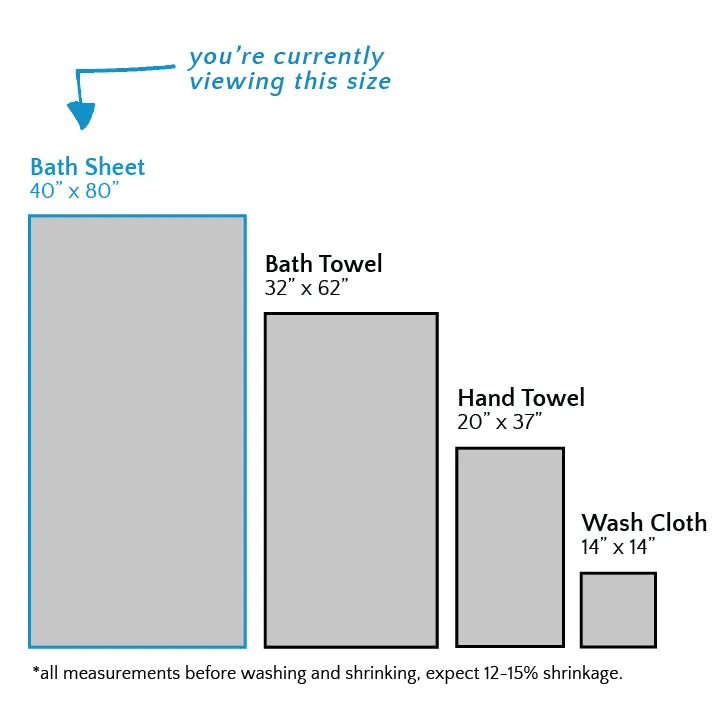 Open Box - Bath Sheet, Modern Style