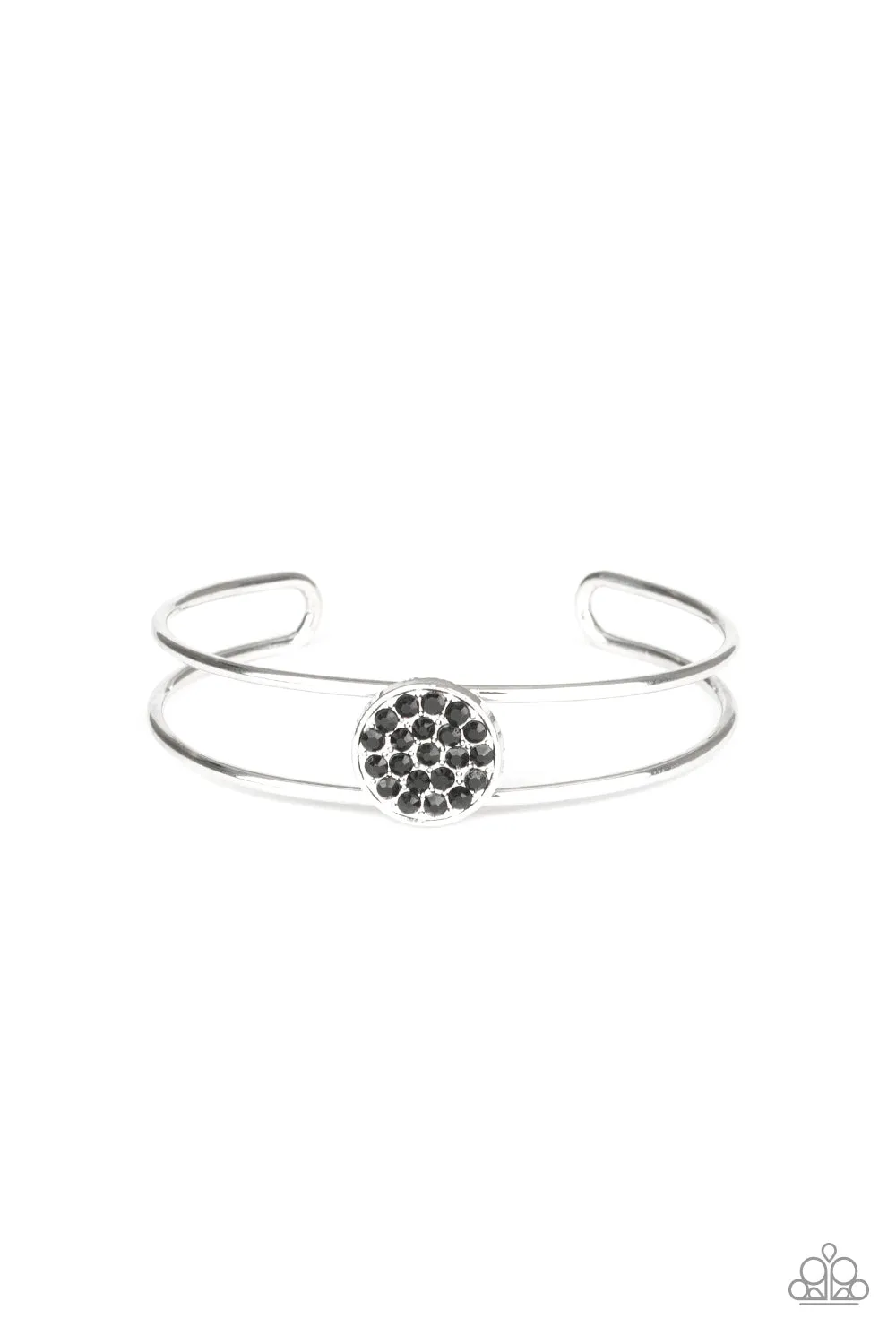 Open Door Jewelry - Dial Up The Dazzle - Black Bracelet - Paparazzi Accessories