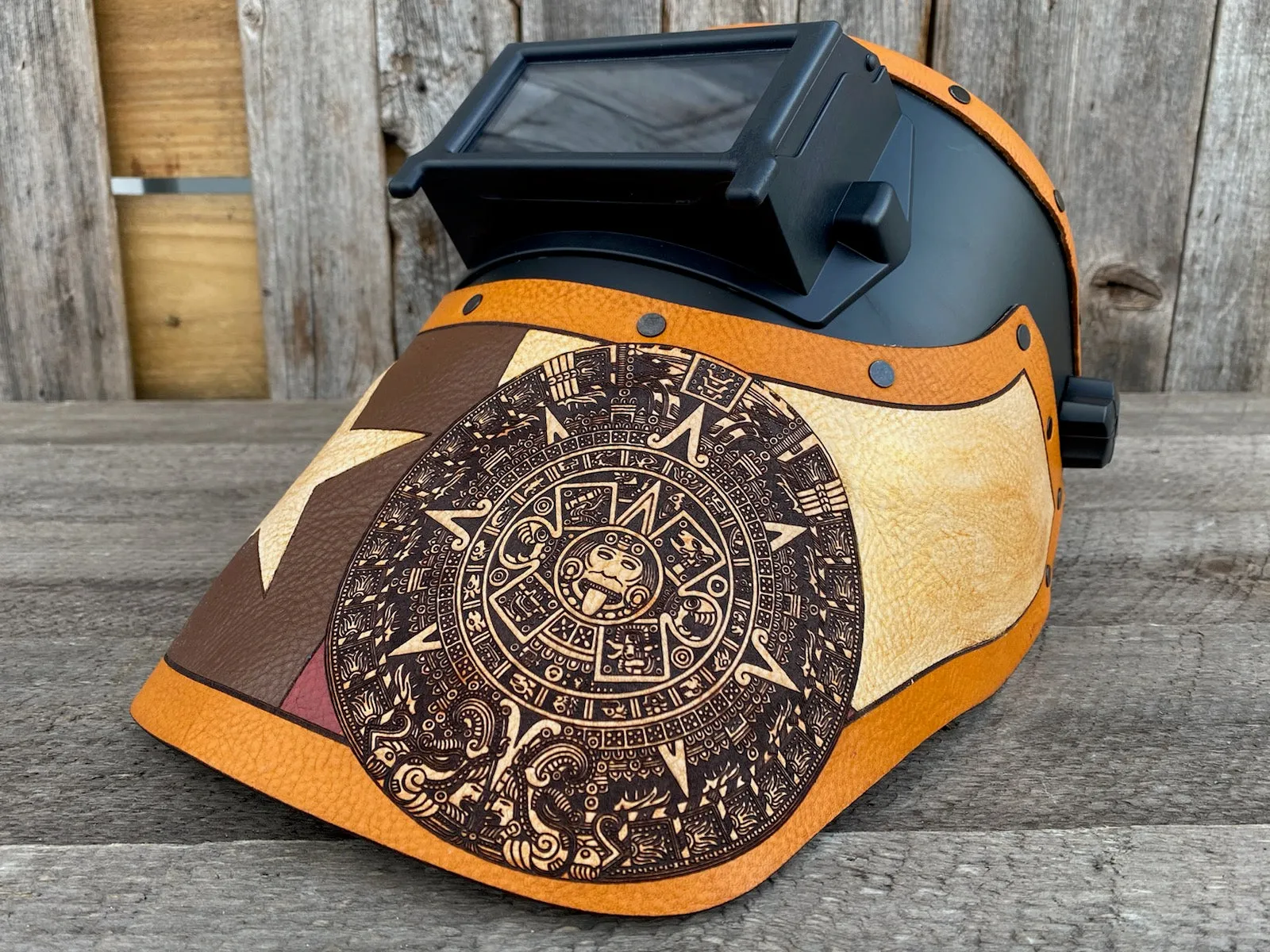Outlaw Leather - Welding Hood - Texas/Aztec Brown