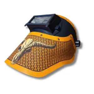 Outlaw Welding - Welding Hood - Longhorn Skull Tan