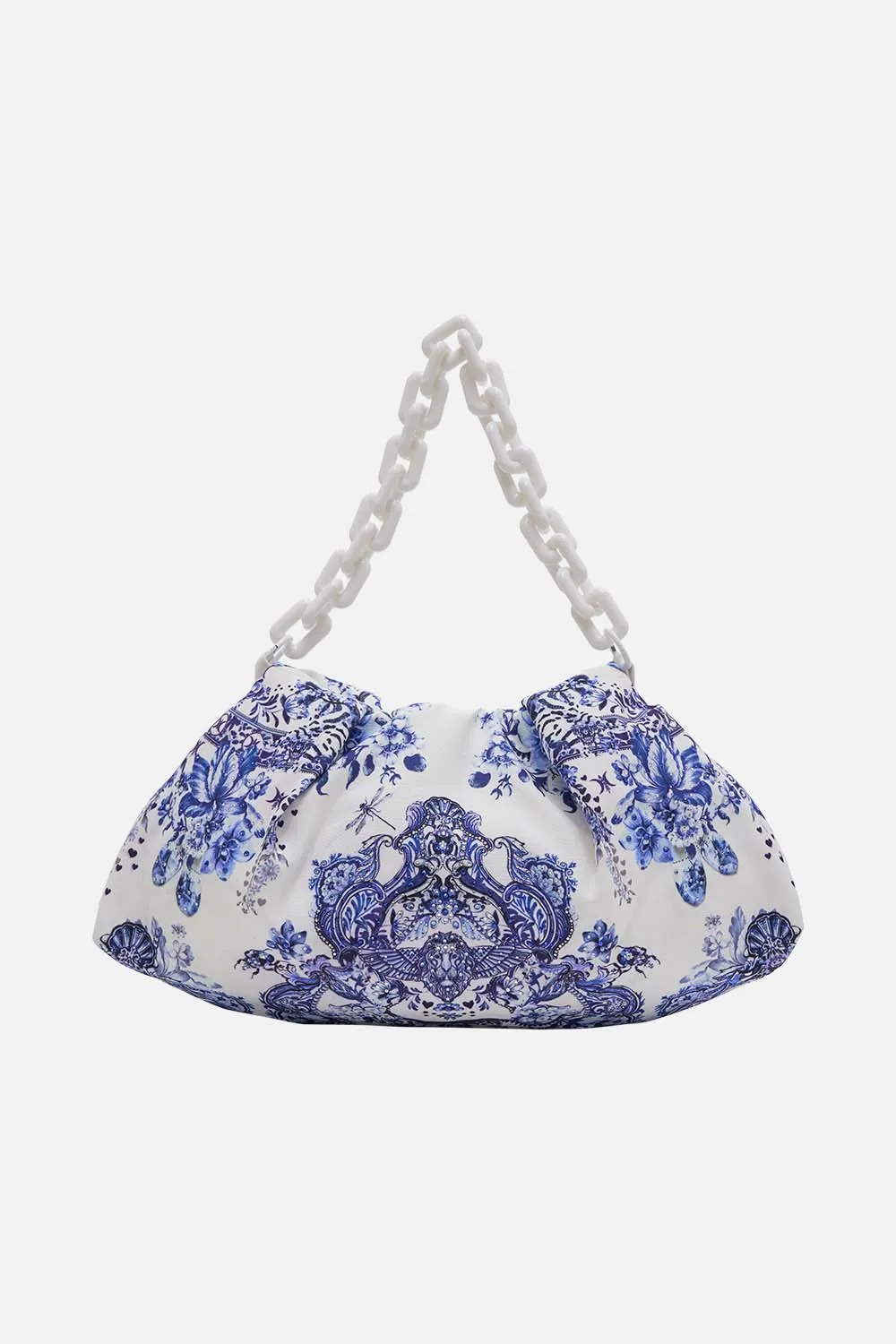 OVERSIZED CLUTCH WITH CHAIN GLAZE AND GRAZE