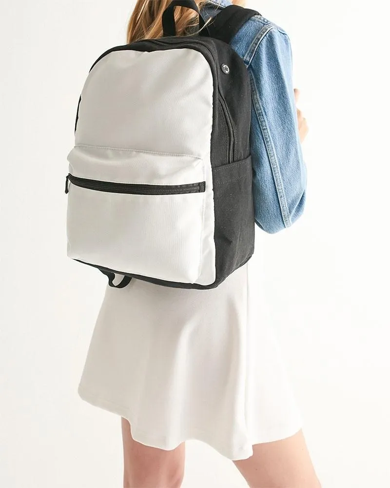 Pale White Canvas Backpack | White | C0M0Y0K0
