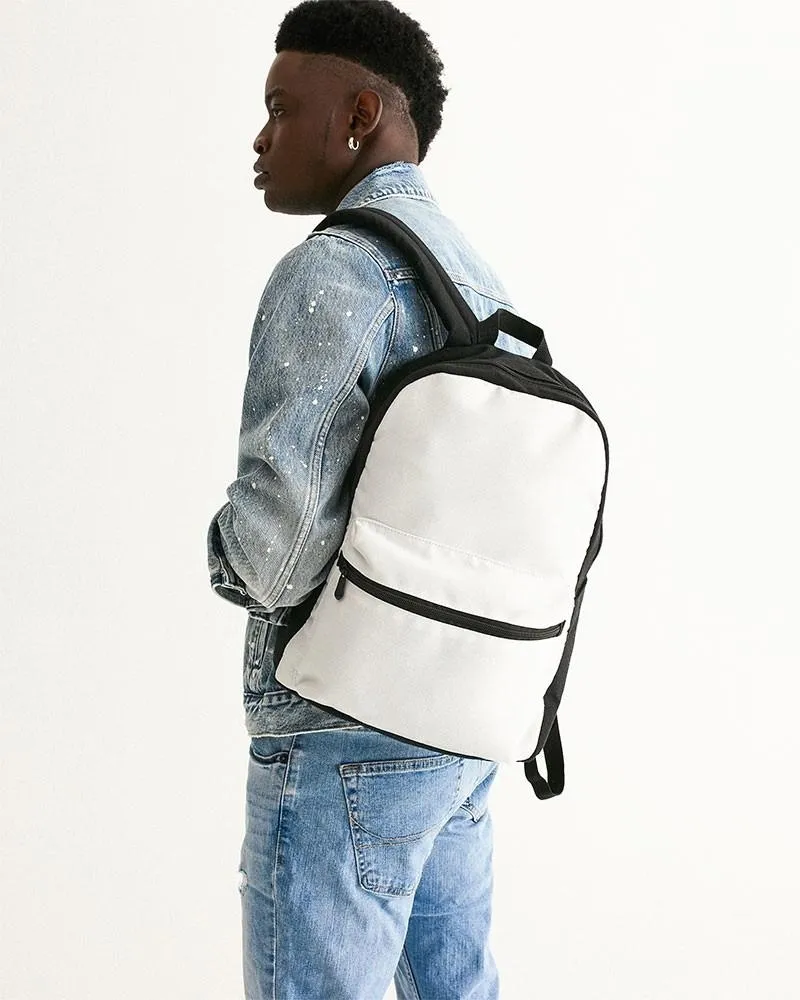Pale White Canvas Backpack | White | C0M0Y0K0