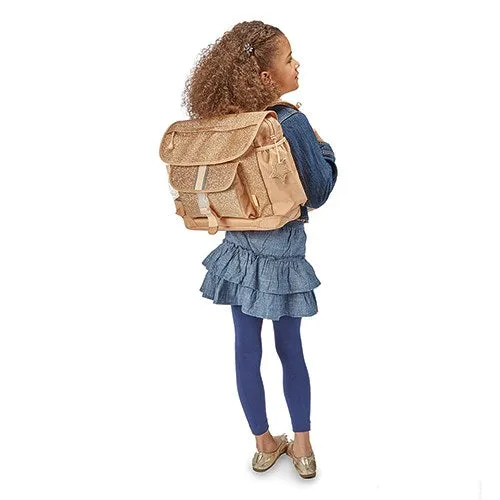 Personalized Flower Girl Turquoise Glitter Backpack