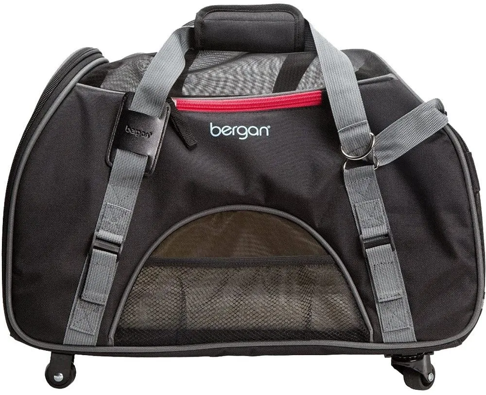 Pet Travel Carrier Bag with Wheels - Bergan Wheeled Pet Comfort Carrier