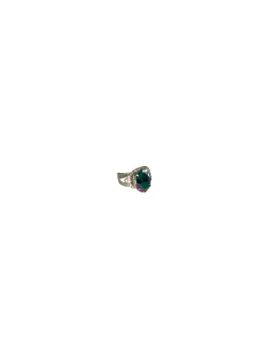 Petite Crystal Oval Cocktail Ring - RCK43ASEMC