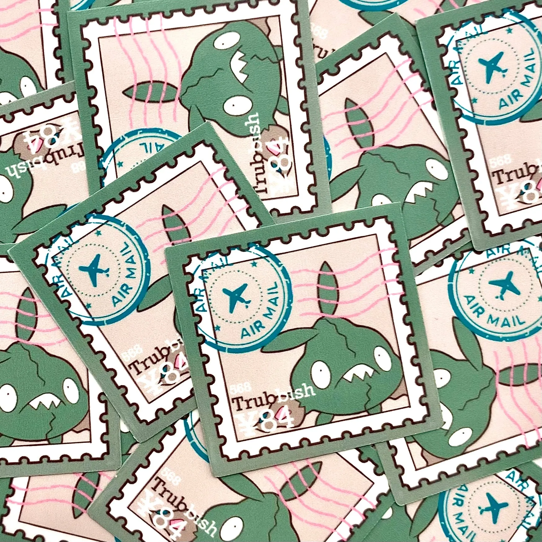 Poison Type Pokepal Stamps (mockups) vinyl  sticker pack